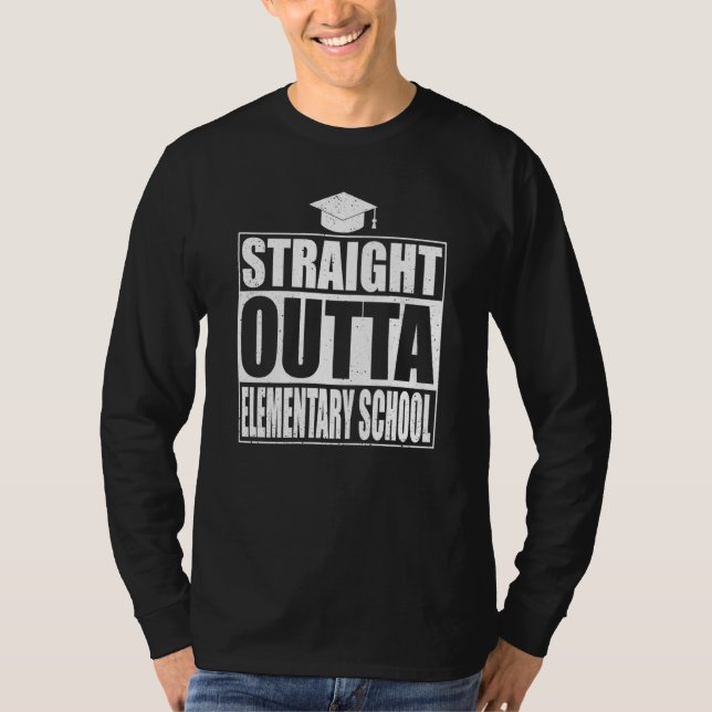 Camiseta Straight Outta Elementary School Class Graduation (Frente)