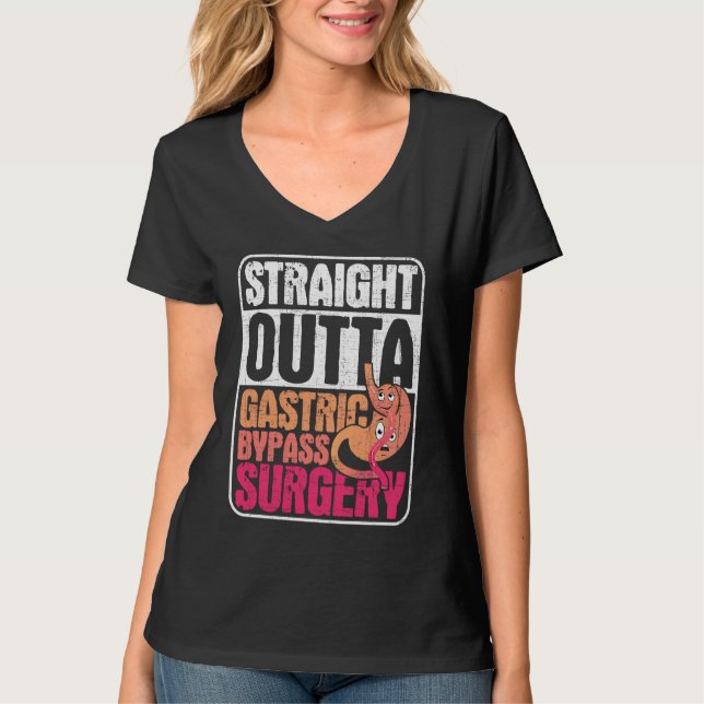 Camiseta Straight Outta Gastric Bypass Surgery  Sleeve Gast (Frente)