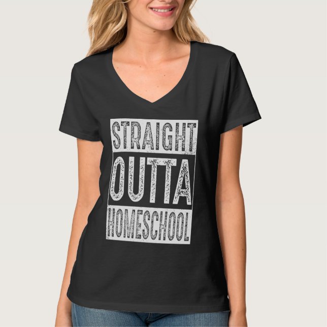 Camiseta Straight Outta Homeschool   Graduation (Frente)