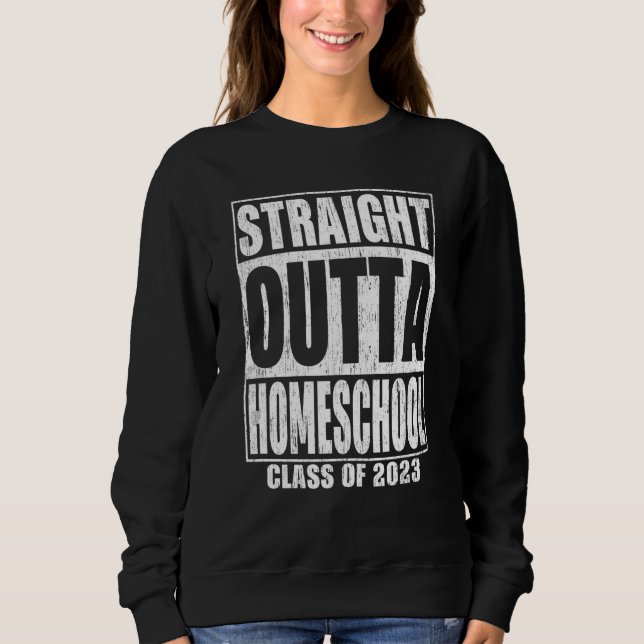 Camiseta Straight Outta Homeschool Graduation 2023 School (Frente)
