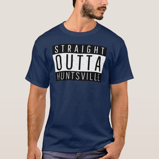 Camiseta Straight Outta Huntsville Alabama Oversized (Frente)