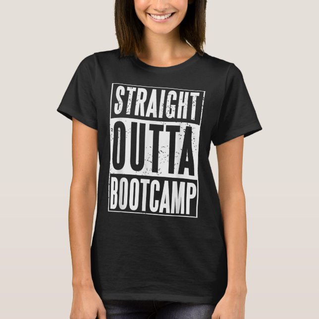 Camiseta Straight Outta Military Bootcamp Soldier  (Frente)