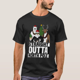 Camiseta Straight Outta North Pole Christmas Funny Pajama G
