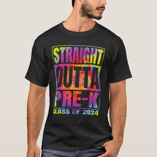Camiseta Straight Outta Pre-k School Graduation 2024 Class  (Frente)