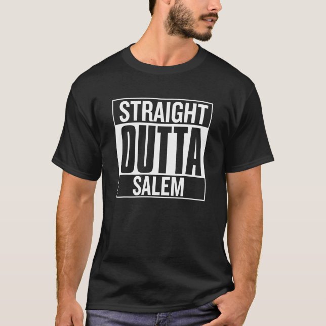 Camiseta Straight Outta Salem Proud City of Origin Apparel  (Frente)
