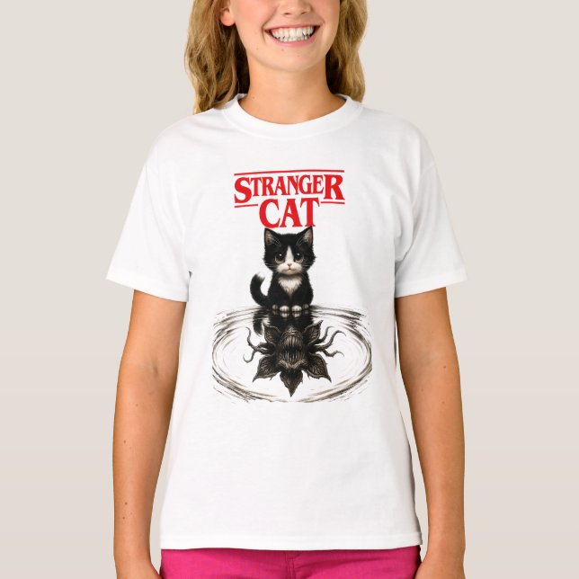 Camiseta stranger cat (Frente)