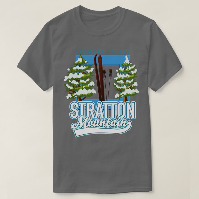 Camiseta Stratton Mountain Vermont Ski (Frente do Design)