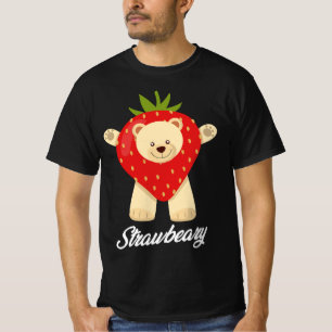 Camiseta Strawbear Bear Berry Namorados de Freios de Morang