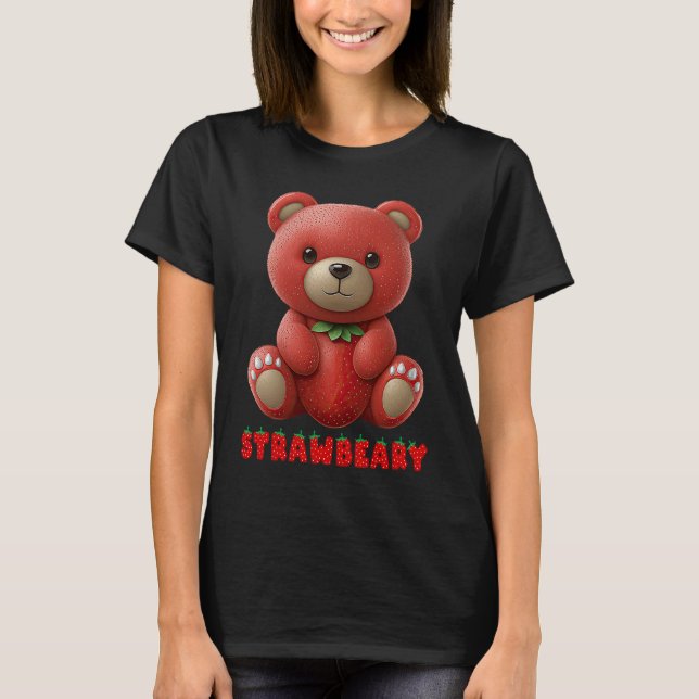 Camiseta Strawbeary Strawberry Bear Cute Berry Animal Bear (Frente)