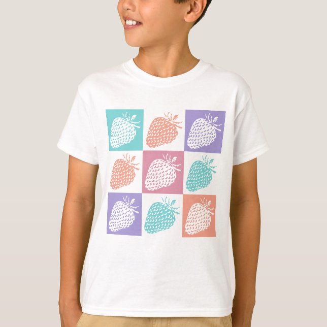 Camiseta Strawberries Colorful Summer (Frente)