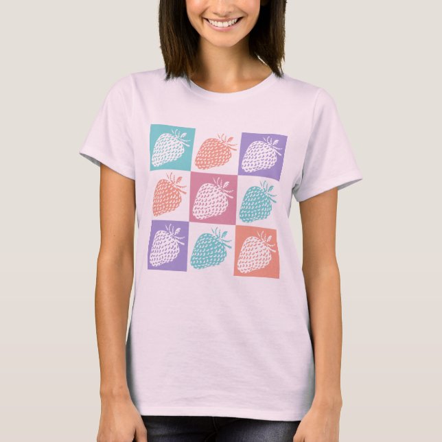 Camiseta Strawberries Colorful Summer (Frente)