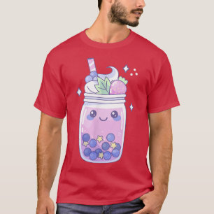 Camiseta Strawberry Bubble milk Tea Boba Cute Kawaii Aesthe