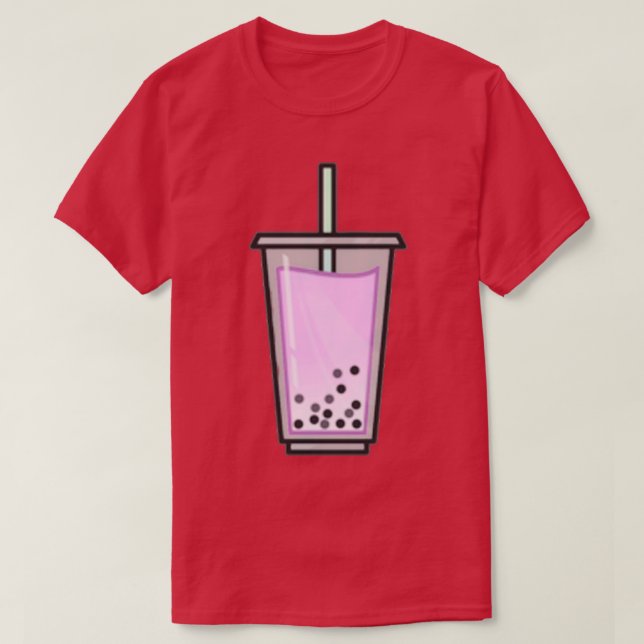 Camiseta Strawberry Bubble Tea (Frente do Design)