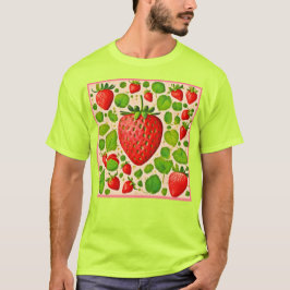 Camiseta Strawberry Dadaist Trabalho de arte