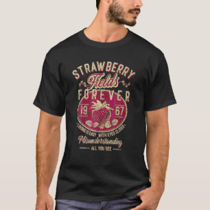 Camiseta Strawberry Fields Forever Gift Para Amantes De Mús