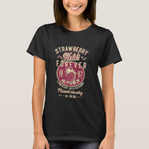 Camiseta Strawberry Fields Forever Gift Para Amantes De Mús