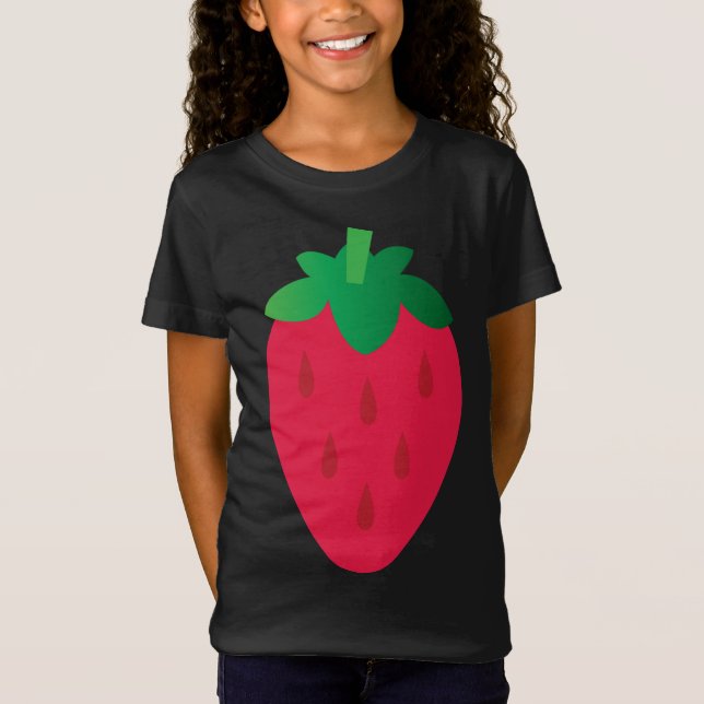 Camiseta Strawberry Fruta Art (Frente)