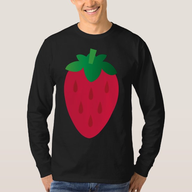 Camiseta Strawberry Fruta Art (Frente)
