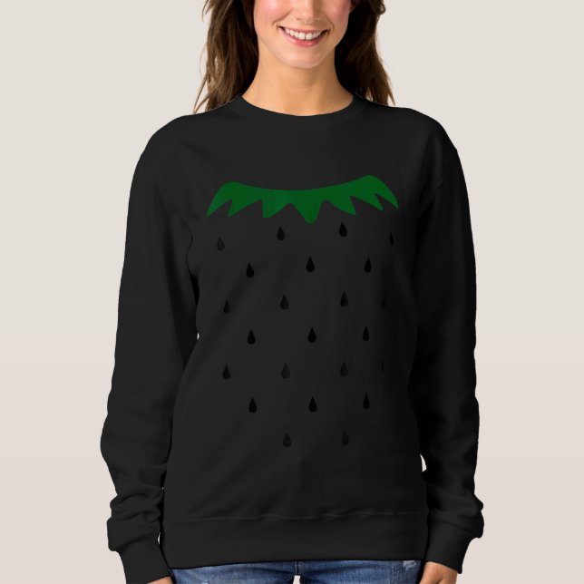 Camiseta Strawberry Halloween Costume Simples Sementes Pret (Frente)
