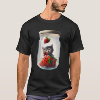 Camiseta Strawberry Ice Cream Sundae Kitten Gelato Berry Ca