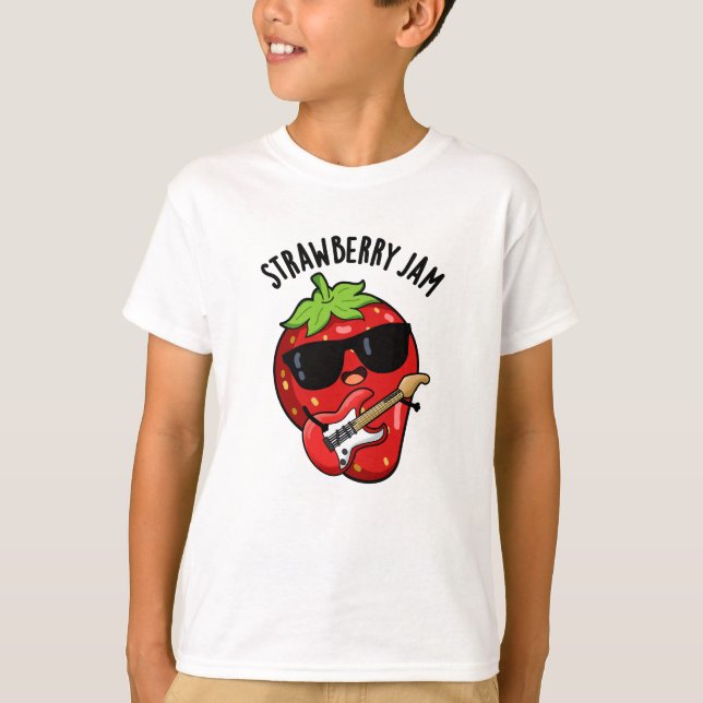 Camiseta Strawberry Jam Funny Fruta Pun (Frente)