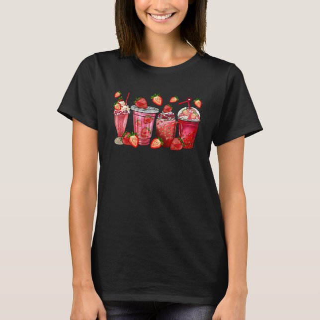 Camiseta Strawberry Juice Coffee Cups Strawberry Festival F (Frente)