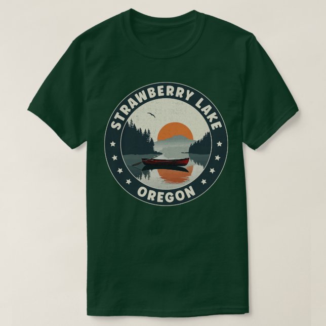 Camiseta Strawberry Lake Oregon Sunset (Frente do Design)