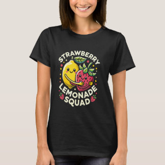 Camiseta Strawberry Lemonade Squad Cute Kawaii Design