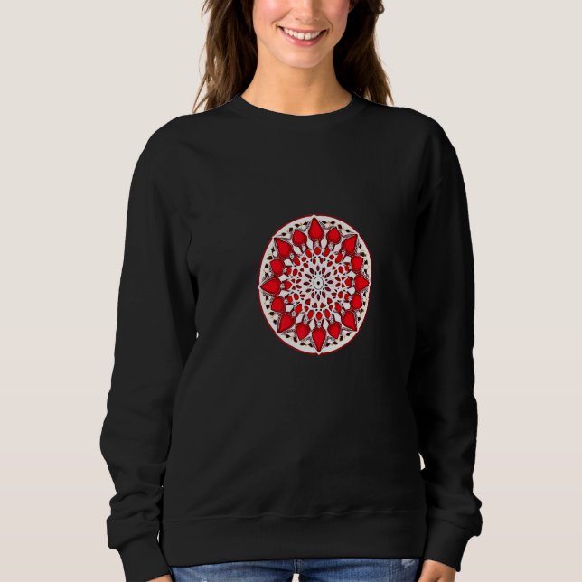 Camiseta Strawberry Mandala Red Berry Fruit Pattern Food (Frente)