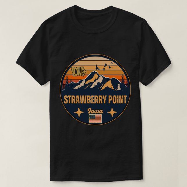 Camiseta Strawberry Point, Iowa (Frente do Design)