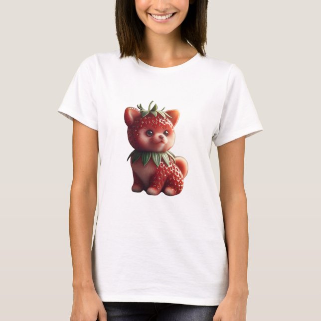 Camiseta Strawberry Pomeranian (Frente)