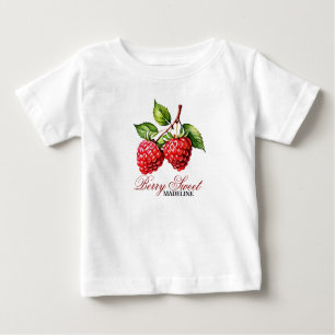 Camiseta Strawberry Primeiro aniversário Berry Sweet Birthd