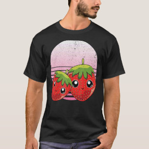 Camiseta Strawberry Summer Fruta Red Berry Retro Strawberr