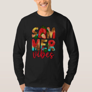 Camiseta Strawberry Summer Vibes Tie Dye Hello Summer Vacat