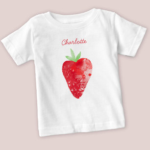 Camiseta Strawberry Watercolor Personalizada