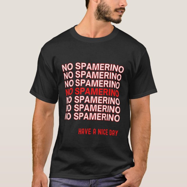 Camiseta Streamer Alisha Meme No Spamerino In The Chaterino (Frente)