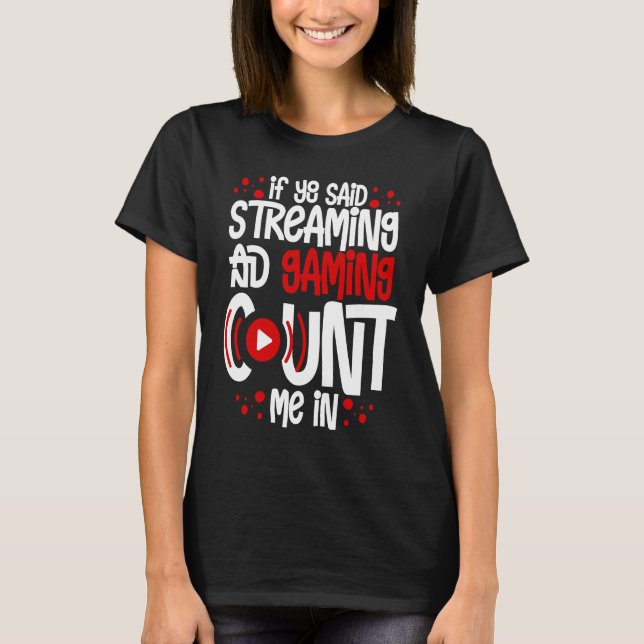 Camiseta Streaming de streaming de jogos - Microfone de víd (Frente)