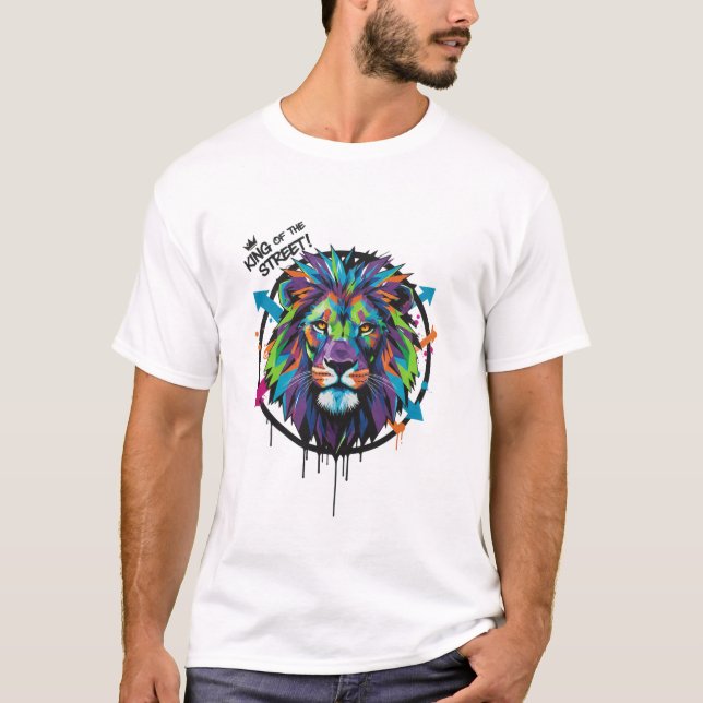 Camiseta Street King Lion Tee** (Frente)