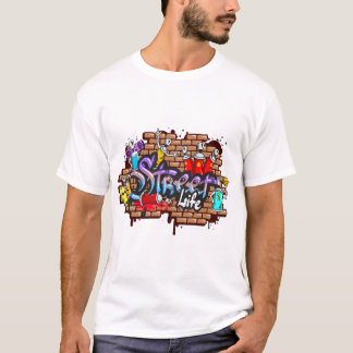Camiseta Street Life Grafite Art Colors Wall