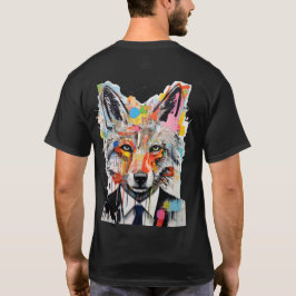 Camiseta Street Wolf with Playful Cartoon Wolf Portrait