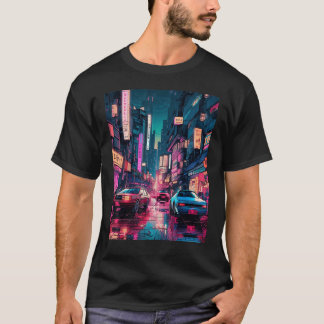 Camiseta Streets of Tokyo Japan Night Scene With Lights - V