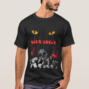 Camiseta Streetwear Escura Olhos de Caveira Selvag