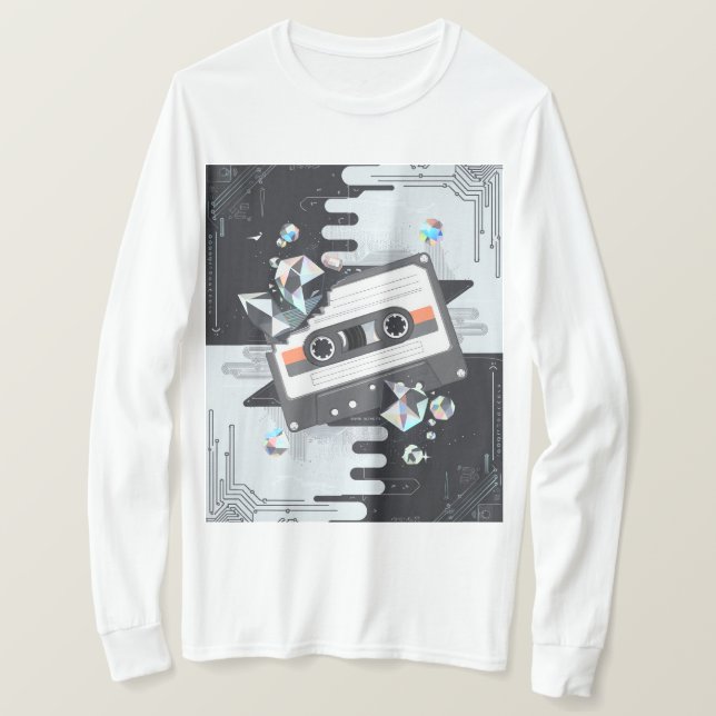 Camiseta Streetwear Gen-Z com Vaporwave Glitt & Tech Vibe (Frente do Design)
