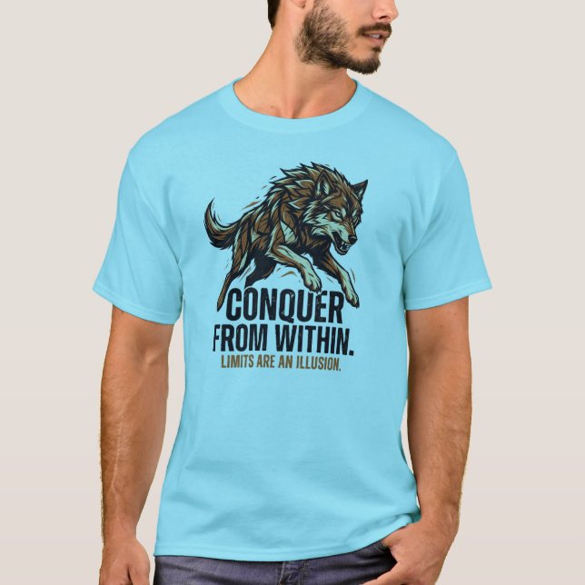 Camiseta Strength Is Endurance Wolf – Conquistar D (Frente)