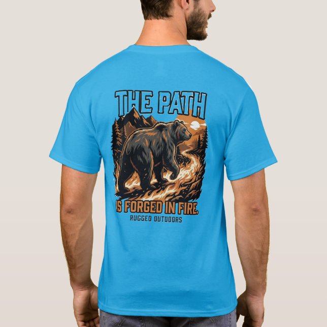 Camiseta StrengthIs Earned Bear  O Caminho É Forja (Verso)