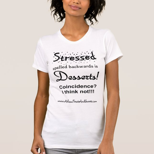 Camiseta Stressed soletrou para trás (Frente)