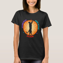 Camiseta Stretch Breathe Aliging Cat Silhouette