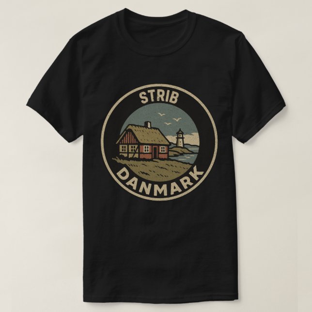 Camiseta Strib, Dinamarca Danmark (Frente do Design)
