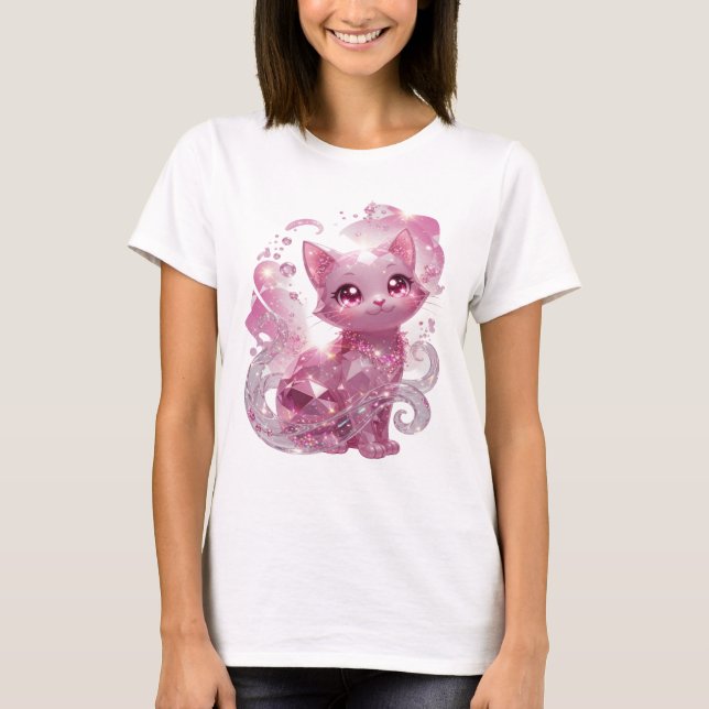 Camiseta Striking Silver PINK DIAMOND CAT Statemen (Frente)
