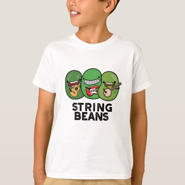 Camiseta String Beans Funny Vegetal Pun (Frente)
